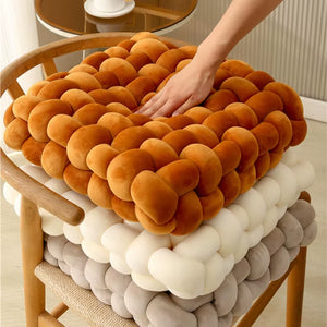 Hand Woven Knot Cushion Plush Throw Pillow