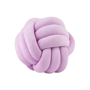 Hand Woven Knot Ball Throw Pillow