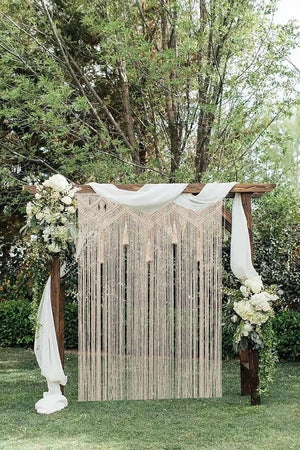 Boho Macrame Curtain Panel 52x72 Inch