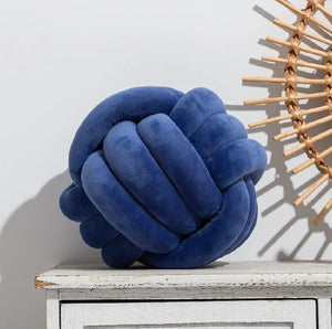 Hand Woven Knot Ball Throw Pillow