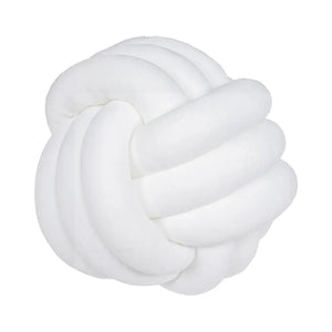 Hand Woven Knot Ball Throw Pillow