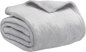 Soft Fleece Throw Blanket Grey 50x60 Inch