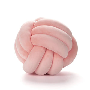Hand Woven Knot Ball Throw Pillow