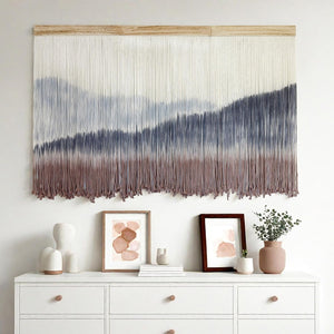 Macrame Mountain Wall Hanging Boho Decor
