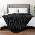 Cozy Black Fleece Blanket Queen 90x90 Inch