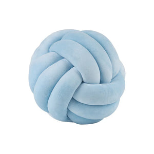 Hand Woven Knot Ball Throw Pillow  