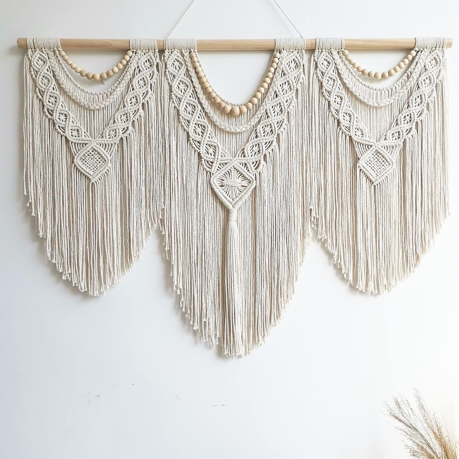 Large Macrame Wall Hanging Boho Tapestry 43x32 inch