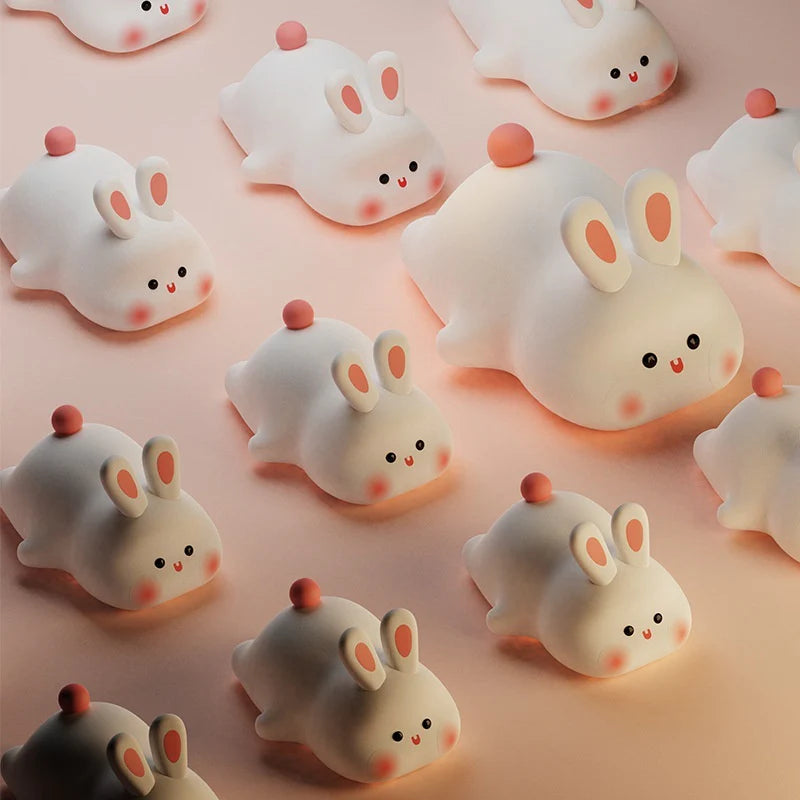 Cute Rabbit Night Light Silicone for Kids