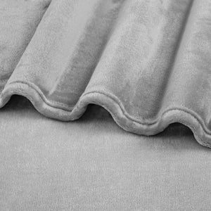 Soft Fleece Throw Blanket Grey 50x60 Inch