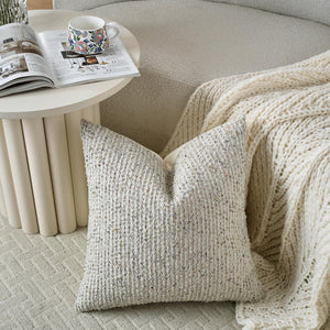 Striped Boucle Throw Pillow Covers Set of 2
