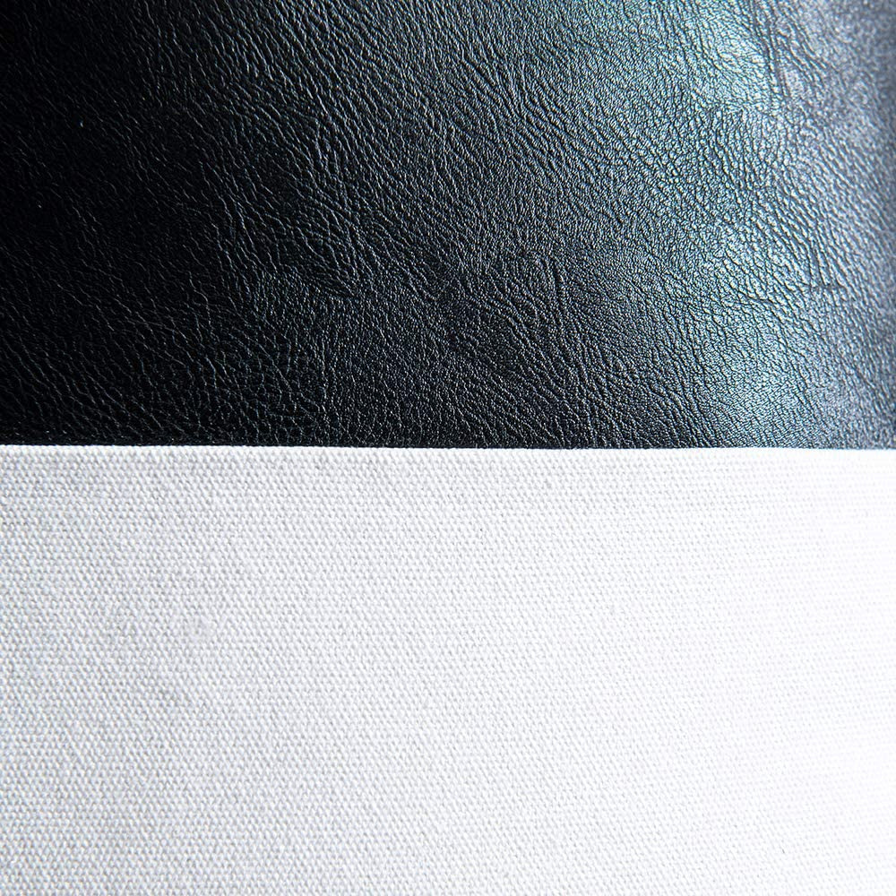 Faux Leather Accent Pillow Covers Set of 2