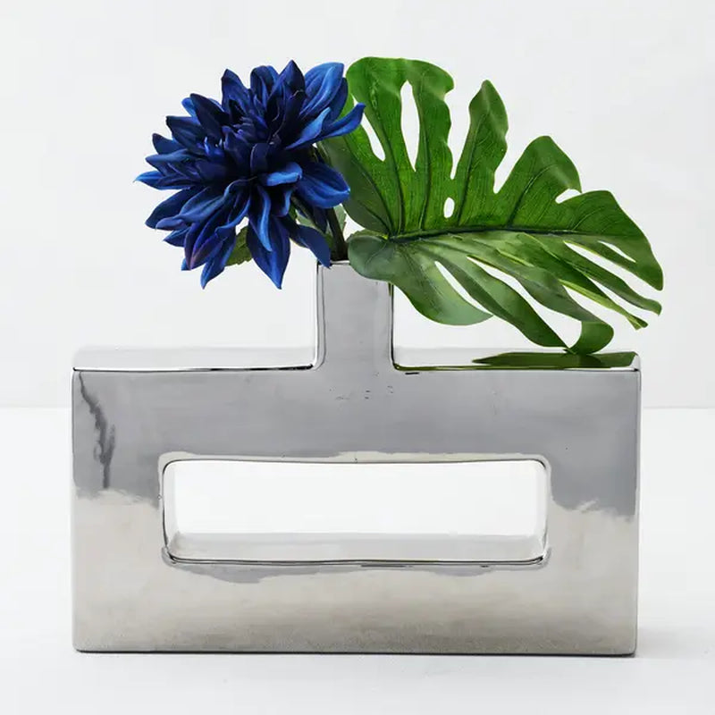 Gold Ceramic Flower Vase