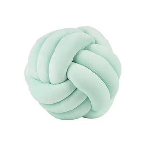 Hand Woven Knot Ball Throw Pillow  