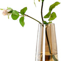 Amber Crystal Glass Vase Modern Decor