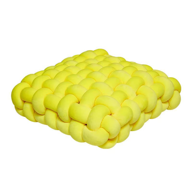 Hand Woven Knot Cushion Plush Throw Pillow