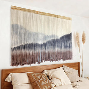 Macrame Mountain Wall Hanging Boho Decor