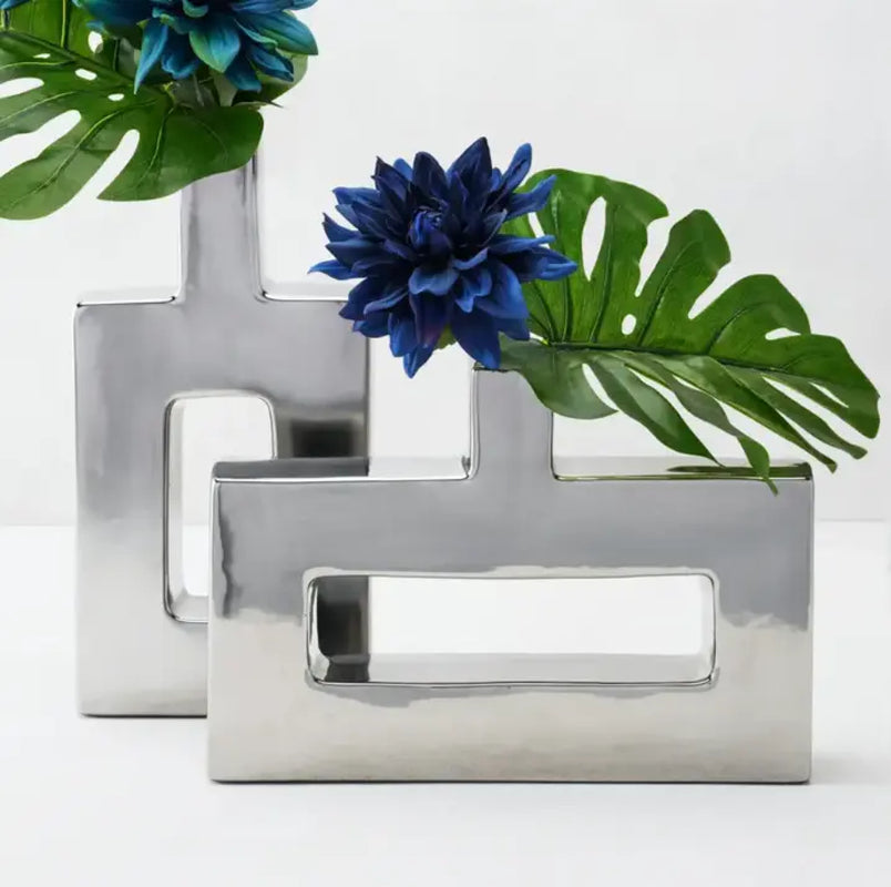 Gold Ceramic Flower Vase