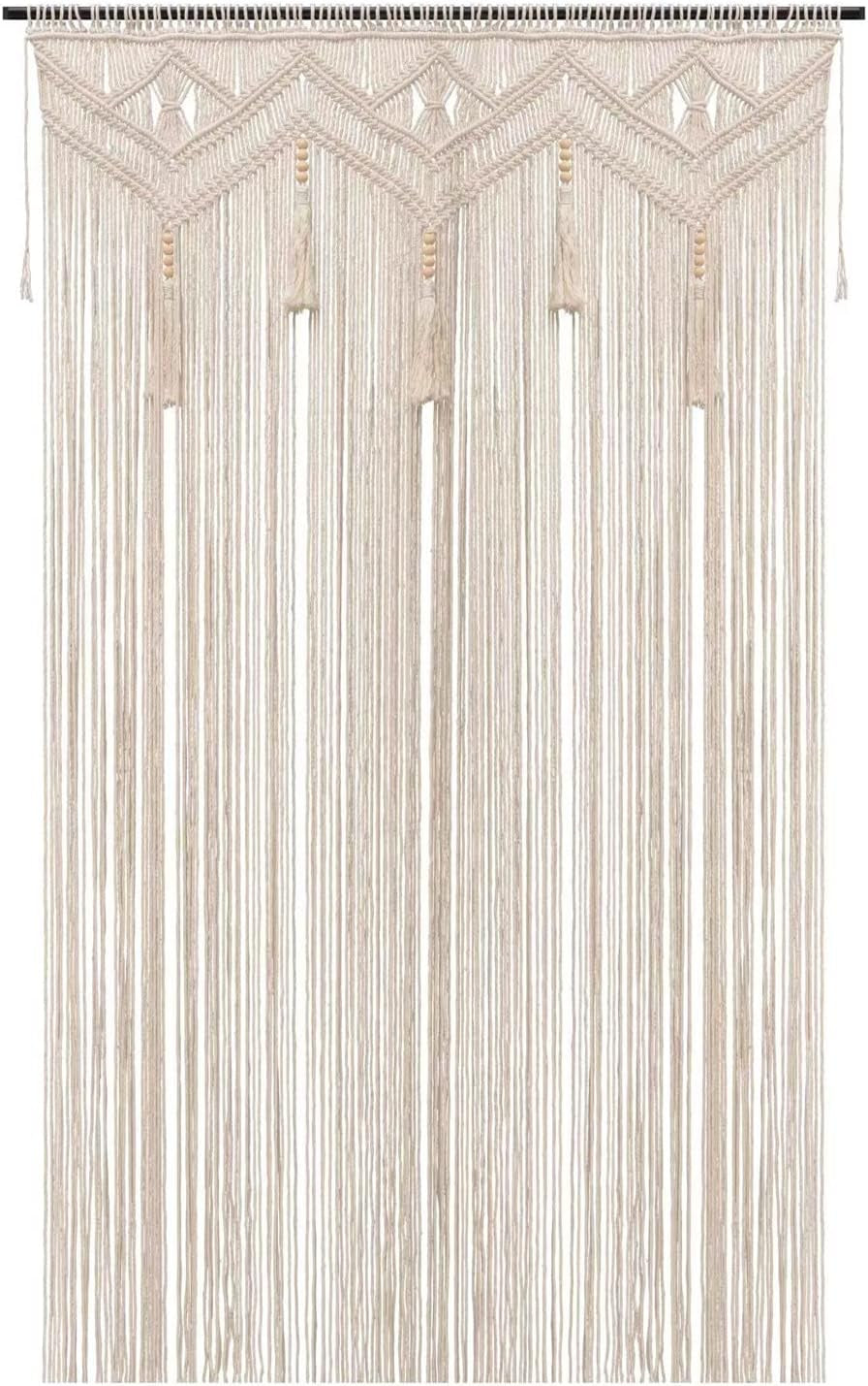 Boho Macrame Curtain Panel 52x72 Inch