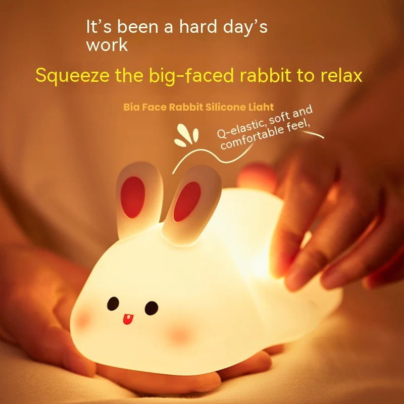 Cute Rabbit Night Light Silicone for Kids