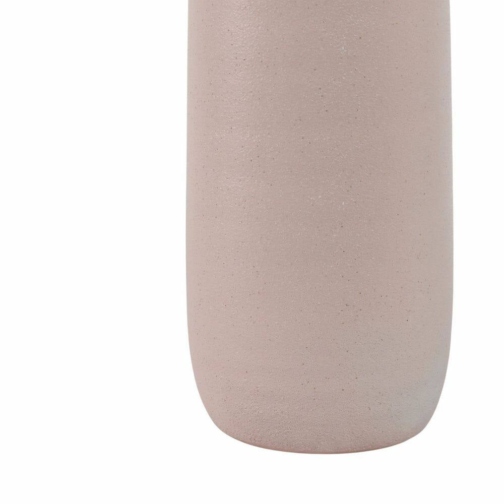 22 In. Blush Pink Ceramic Bottle Shaped Decorative Vase