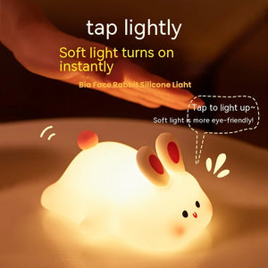 Cute Rabbit Night Light Silicone for Kids