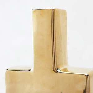Gold Ceramic Flower Vase