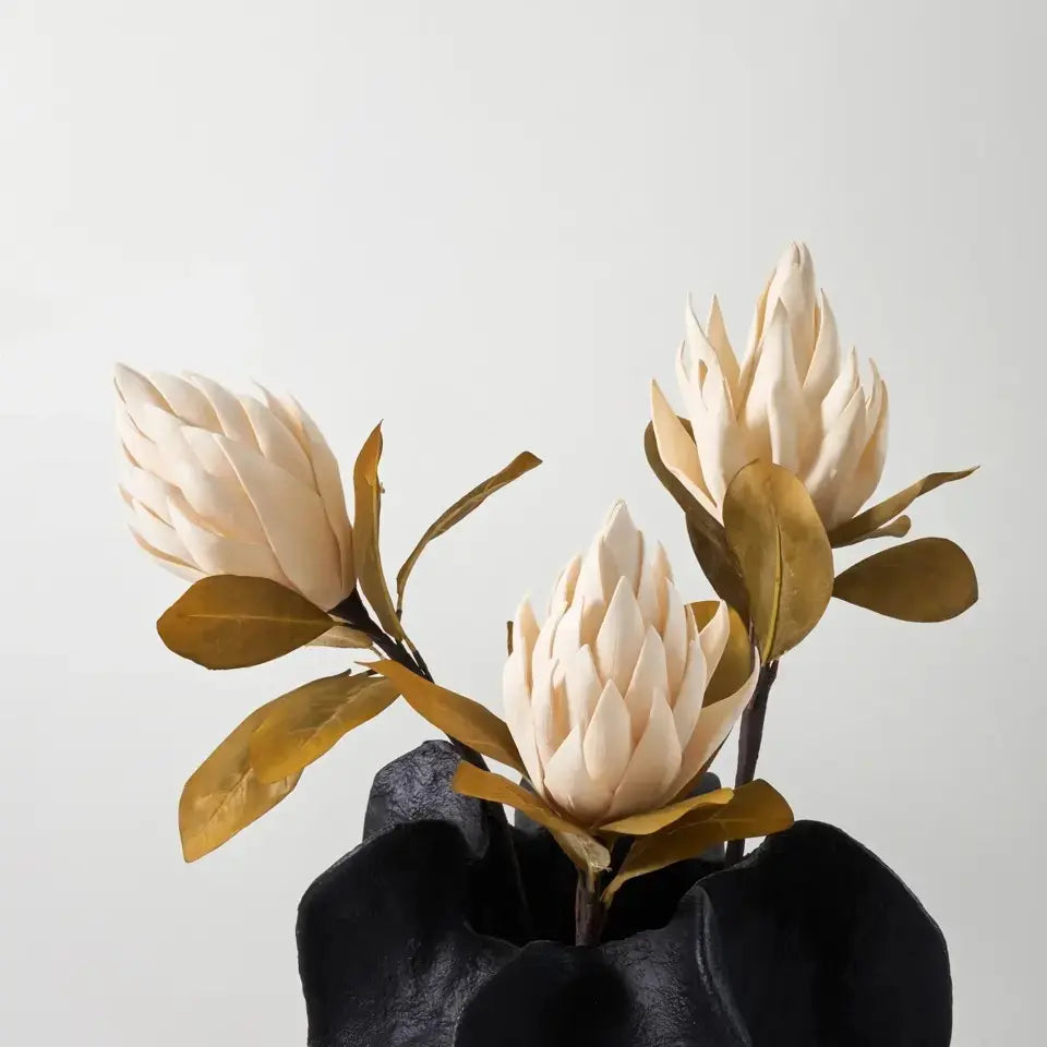 Gold Ceramic Flower Vase
