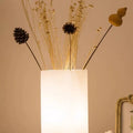 Dimmable Flower Vase beside Decorative Table Lamp for Rustic Home