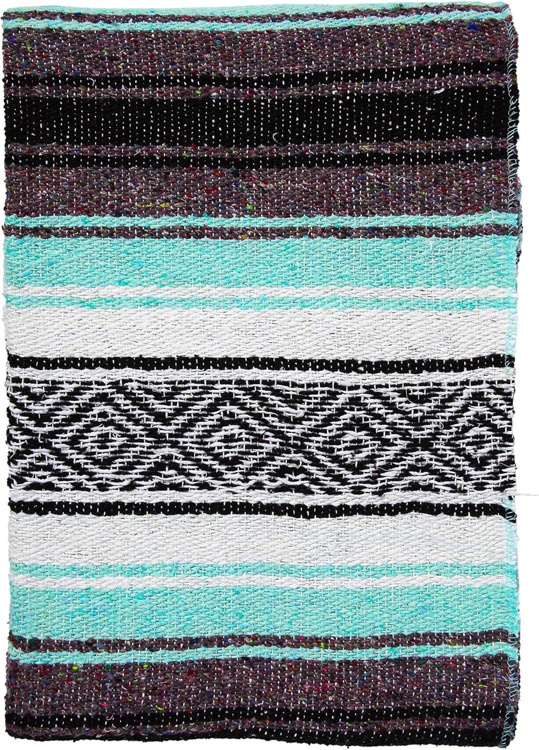 Mexican Yoga Blanket – Cool Mint & Gray
