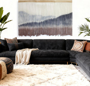 Macrame Mountain Wall Hanging Boho Decor